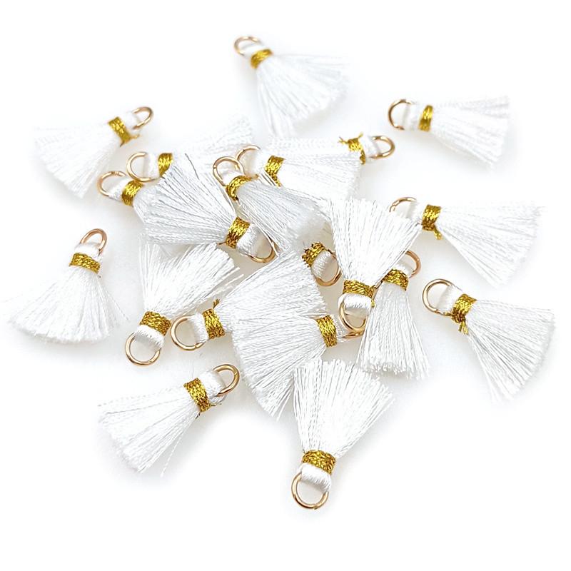 20pcs Gold Thread Band Loops Small Tassel Fringes Jewelry Accessories DIY Earrings Hair Accessories Fashion Handmade Materials