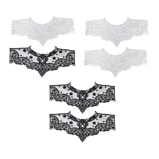 2 шт. вышитый воротник кружевная отделка аппликация женский ажурный вырез для DIY