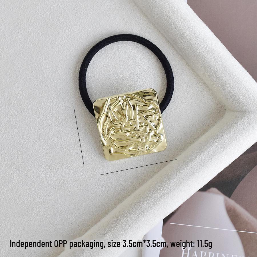 "U-Shaped Alloy Ponytail Headband: High-End, Cold Style, Seamless, Minimalist Hair Ring"