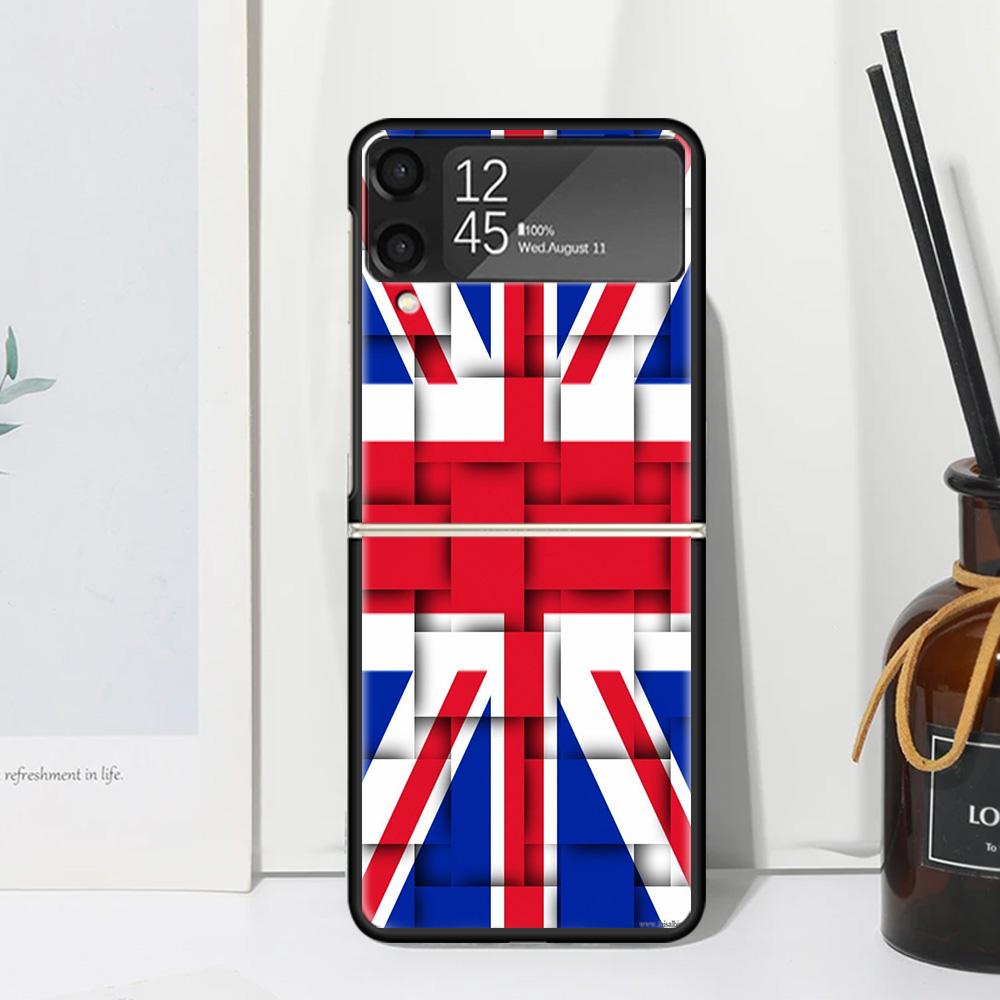 Чехол для телефона Union Jack Англия Флаг Великобритании Для Samsung Galaxy Z Flip 7 Flip7 Zflip 6 Flip6 5 Flip5 4 Flip4 3 Flip3 5G Fundas Черный Co