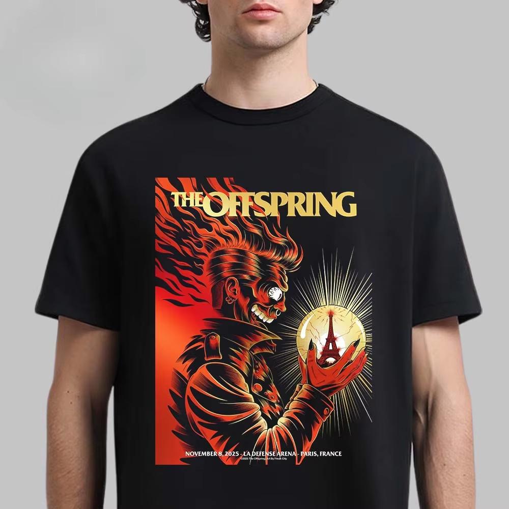 The Offspring Supercharged Tour Graphic Tee Punk Rock Streetwear Casual Unisex Top for Unisex Unisex