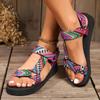 Women's Summer New Platform Color-Block Velcro European and American Sandals