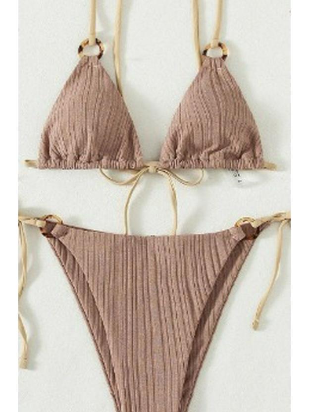 European & American Women's Sexy Lace-Up Bikini - Hot-Selling Two-Piece Swimwear for Beach Vacation