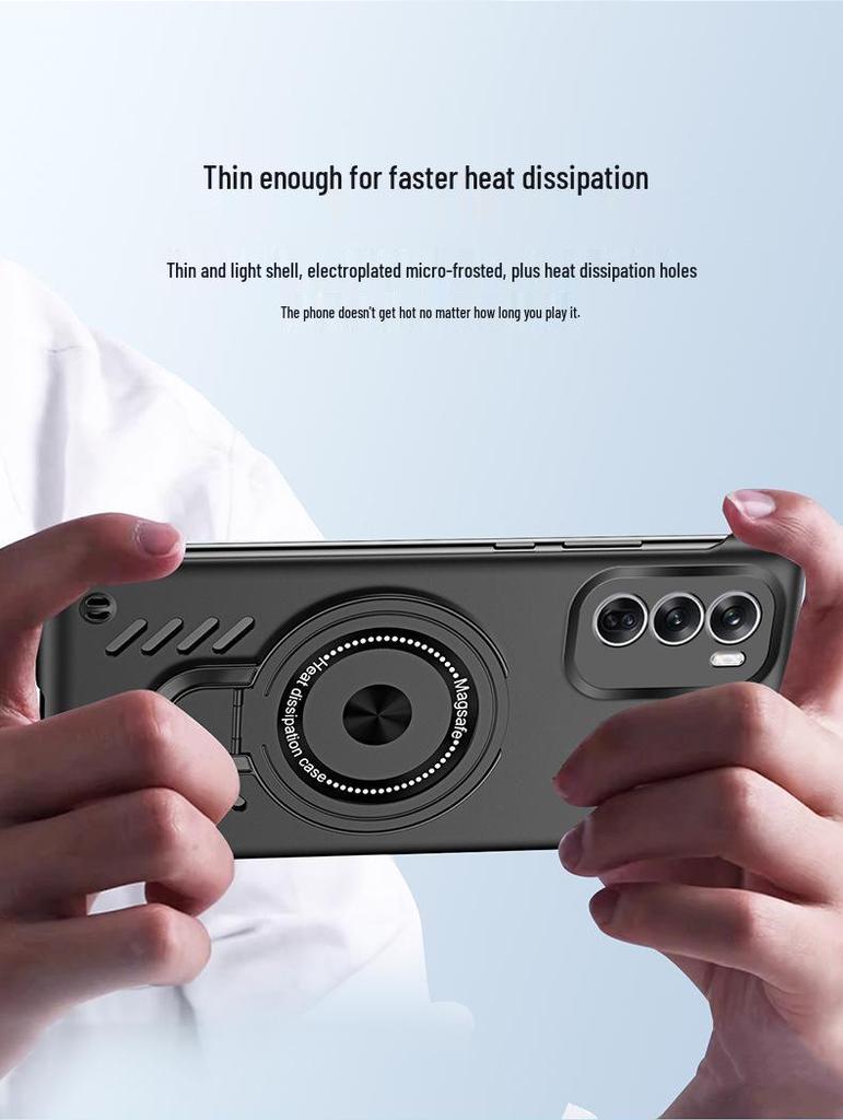 Чехол для телефона OPPO FindX9/Reno14: A5Pro Магнитное охлаждение с невидимой подставкой и защитой GT7p