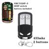 433 МГц 330 МГц Металлический пульт дистанционного управления с кнопочным управлением RF Беспроводной дубликатор для SMC5326 8 DIP-переключателей Автокопирование Система сигнализации Универсальный