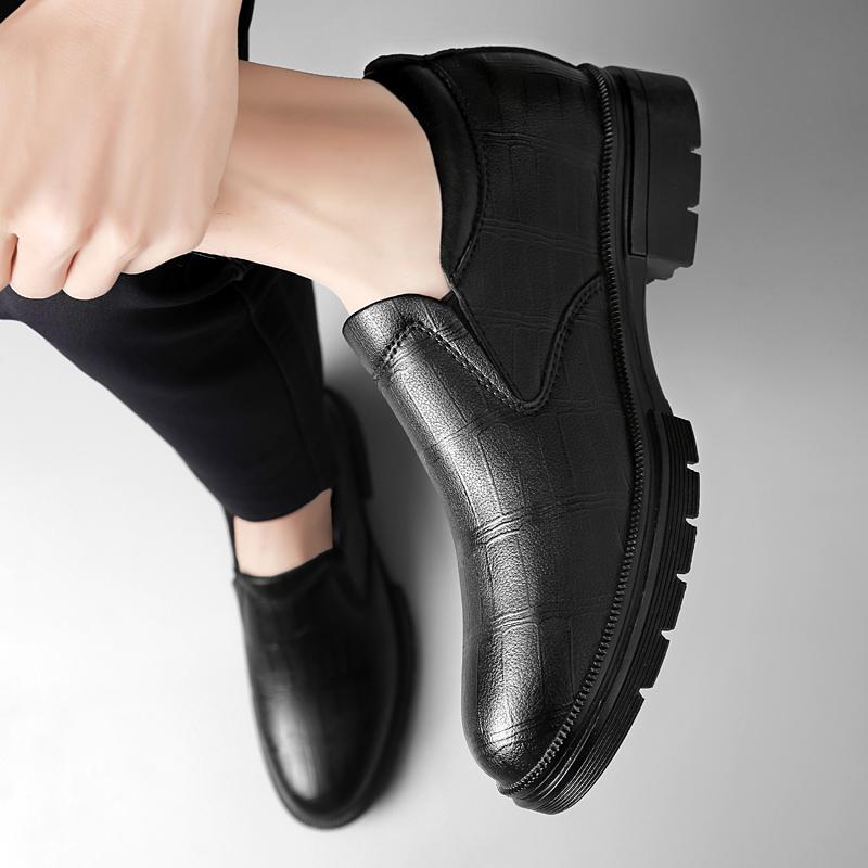 2025 Новые Осенние Повседневные Кожаные Мужские Офисные Туфли из Натуральной Кожи Универсальные Мягкие Кожаные Деловые Туфли Удобные Лоферы