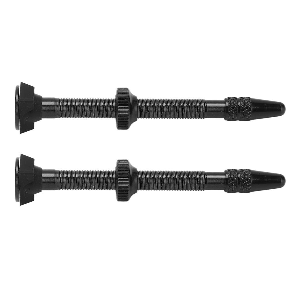 2 шт. 60 мм бескамерный ниппель Presta Легкий алюминиевый ниппель для горного шоссейного велосипедаЧерный