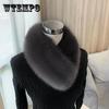 Bib Fur Scarf Simulation Fur Winter Coat Fur Collar Thick Solid Color Fox Fur Collar Female