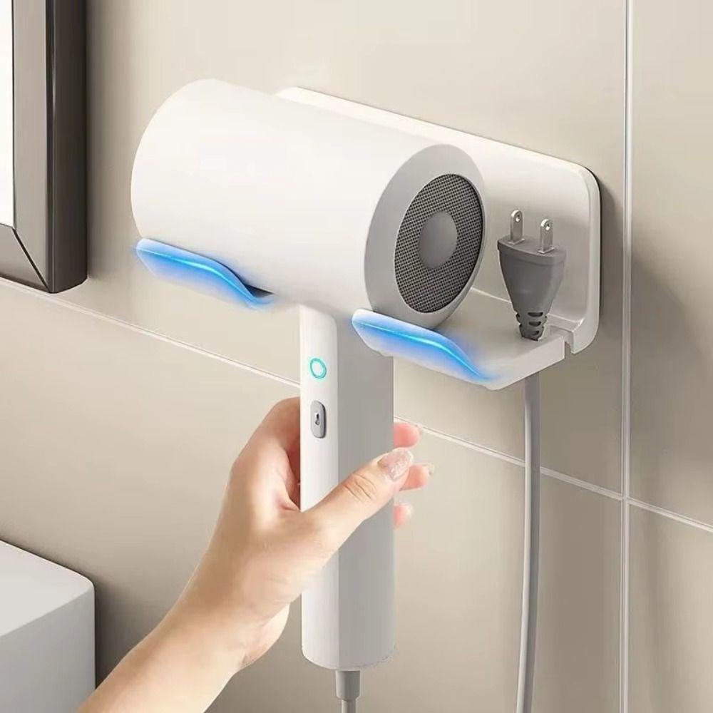 Неперфорированная стойка для фена Настенная полка для хранения в ванной комнате Новый держатель для фена