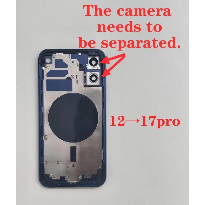 Сборка корпуса DIY для iPhone 12 Pro Max, как для 17 Pro Max, для iPhone 12 до 17 Pro 12 Pro, задняя крышка DIY 17 Pro