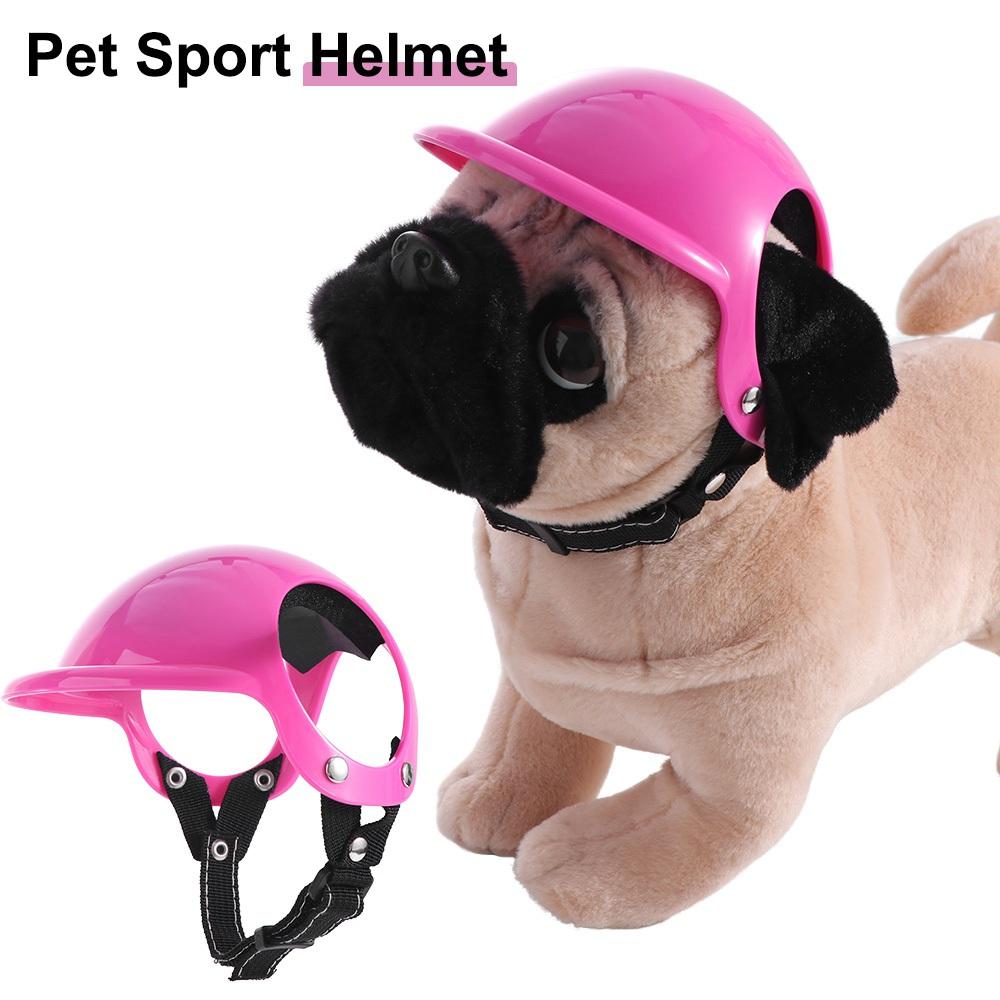 Cat Headwear Dog Helmets with Ear Holes Head Protective Pet Helmet Hat Hard Hat Photo Props Pet Ridding Cap Motorcycle Bike