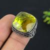 Peridot Gemstone 925 Sterling Silver Gift Jewelry Ring Size 8