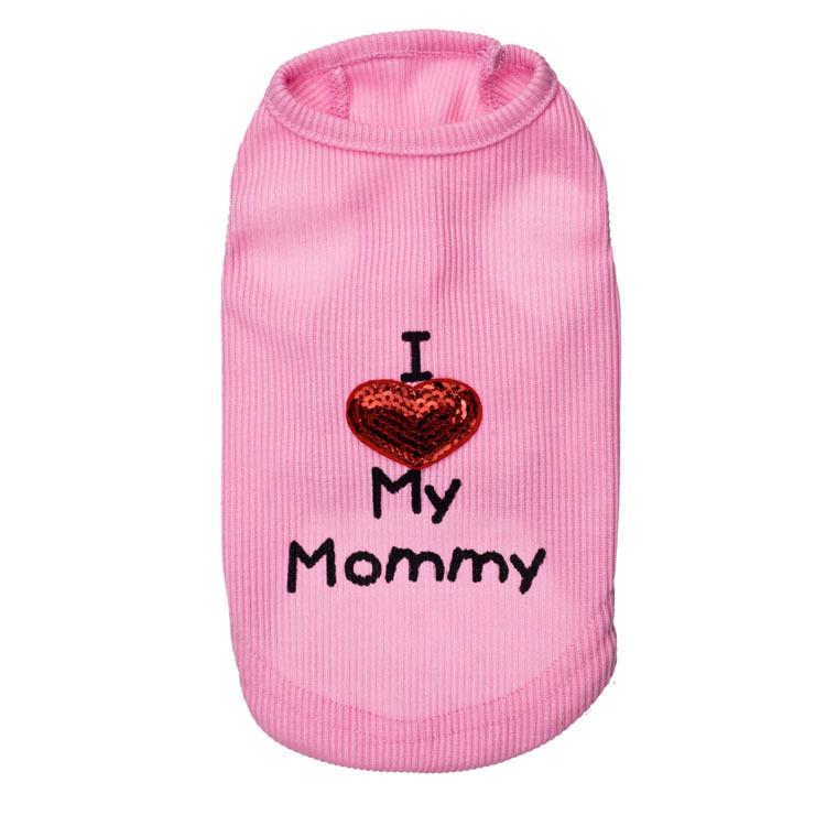 Pet Dog Clothes - Daddy & Mommy Ribbed Vests, 4 Styles for Spring, Summer, Autumn