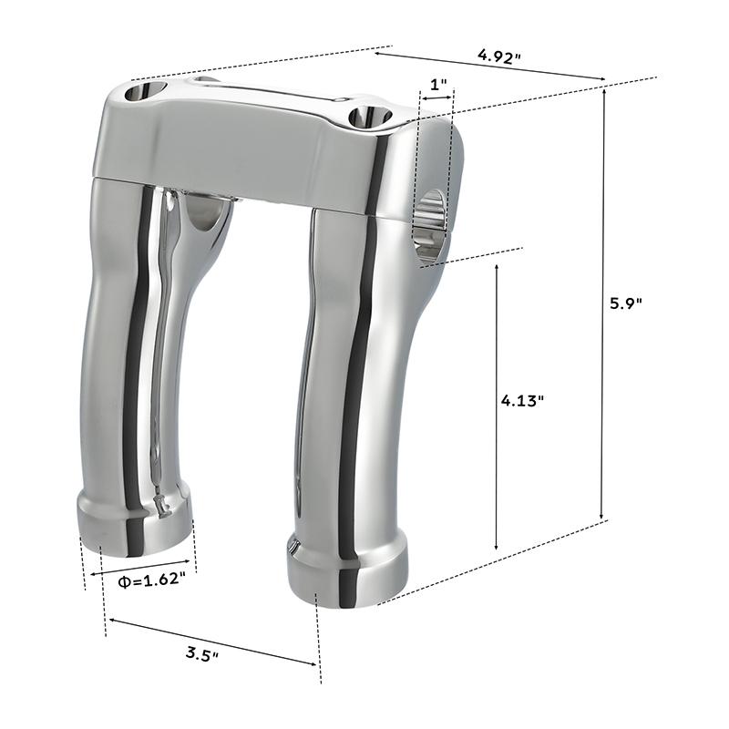 4" Handlebar Riser 1" Top Clamp Fit For Harley Softail Standard Street Bob Breakout 18-23