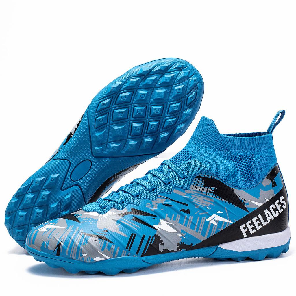 Футбольные бутсы с высоким верхом, сломанные шипы, шипы для искусственного газона, кожаные ноги, для мальчиков и девочек, подростков, студентов, тренировочная обувь