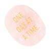 Worry Stone One Day At A Time Inspirational Enhance Confidence Give Power Thumb Stone for Anxiety Rose Quartz