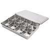Japanese Style 304 Stainless Steel 2-Compartment Condiment Box