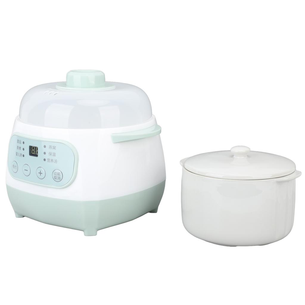 200 Вт 1 л мультиварка с керамической внутренней кастрюлей таймер зеленый равномерный нагрев электрическая медленное тушение