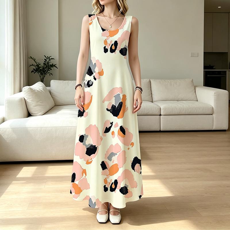 Women's Minimalist Loose Lightweight Long Dress for Vacation,Cool Summer Outfits,Spring Autumn Layering