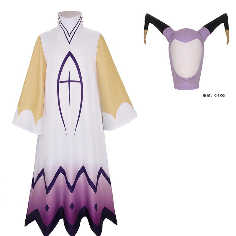 Косплей Хазбин Отель Аниме Эль Мэн Первый Ангел Гало Одежда Маска Косплей Костюм Костюм Косплей Хэллоуин Вечеринка Костюм для Взрослых Мужчин
