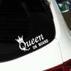 Креативная наклейка на машину Дизайн Короны QUEEN ON BOARD Виниловая наклейка Водонепроницаемая Персонализированный Авто Стайлинг Декоративная наклейка Аксессуары