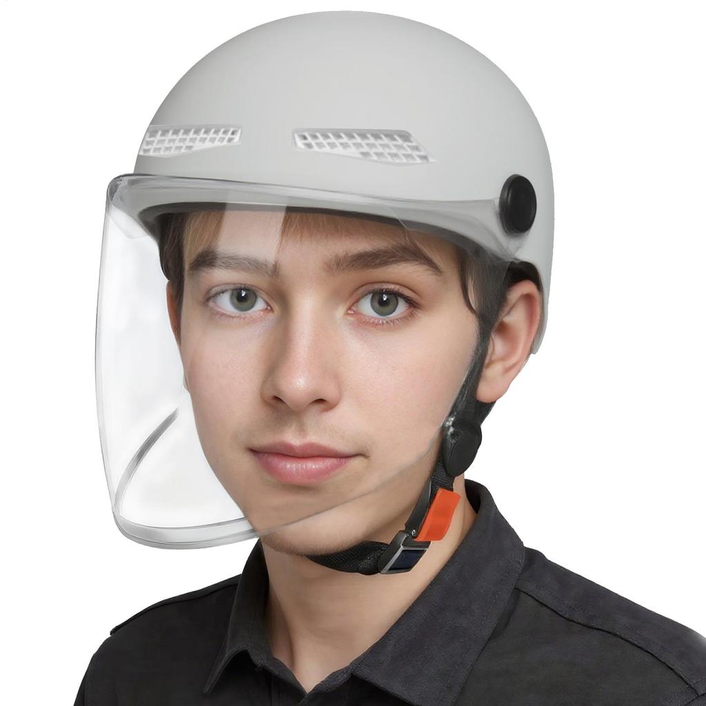 Шлем-половинка Маленький мотоциклетный шлем Открытый шлем Защита от солнца Ретро Быстросъемная шляпа Для женщин Молодежи Езды на мотоцикле Мотороллере