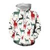 Christmas Reindeer Snowflake Graphic Sweatshirts Ornament Xmas Tree Elk 3D Printed Hoodies For Men Casual Woemn Y2k Pullovers