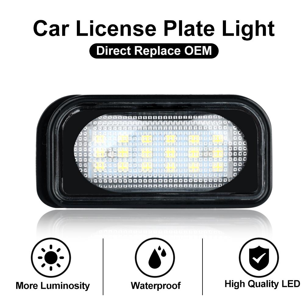 2 шт./компл. светодиодная лампа номерного знака без ошибок Canbus для Benz Mercedes C-Classe W203 4 двери 2001-2007 автомобильный Стайлинг 18SMD светодиодная лампа для автомобильного номерного знака