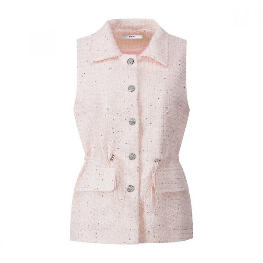 Ggpx New York Waist String Tweed Vest  Gq4vt007f 