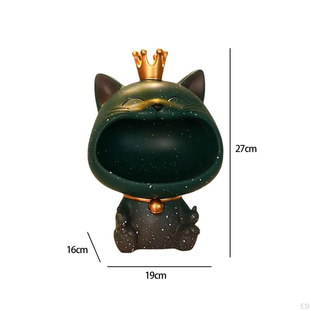 Ящик для хранения фигурок кошек, органайзер для стола, современный орнамент, миска для животных, контейнер для всякой всячины, закуска