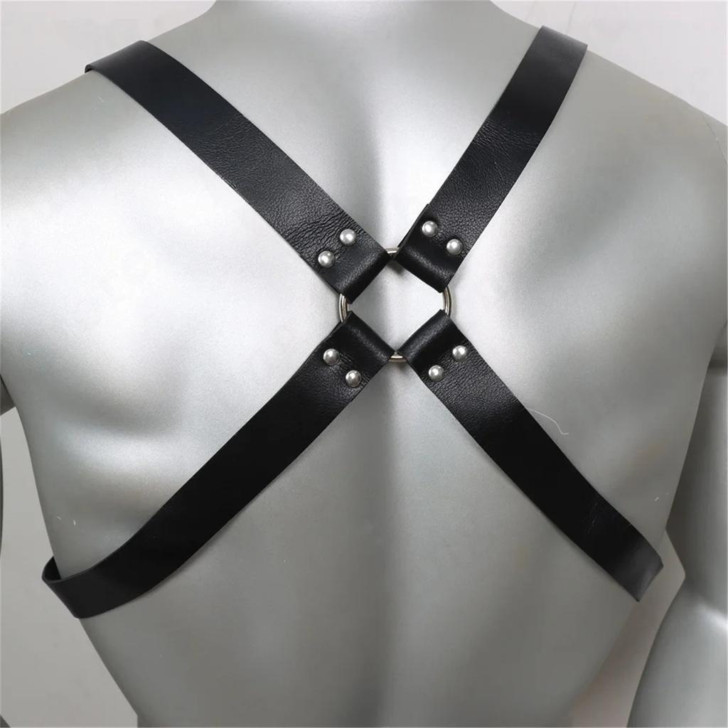 Gothic Waist Belt for Men Body Corset Harness Strap for Cosplay Party Night Club Waist Belt for Costume Female Accessory