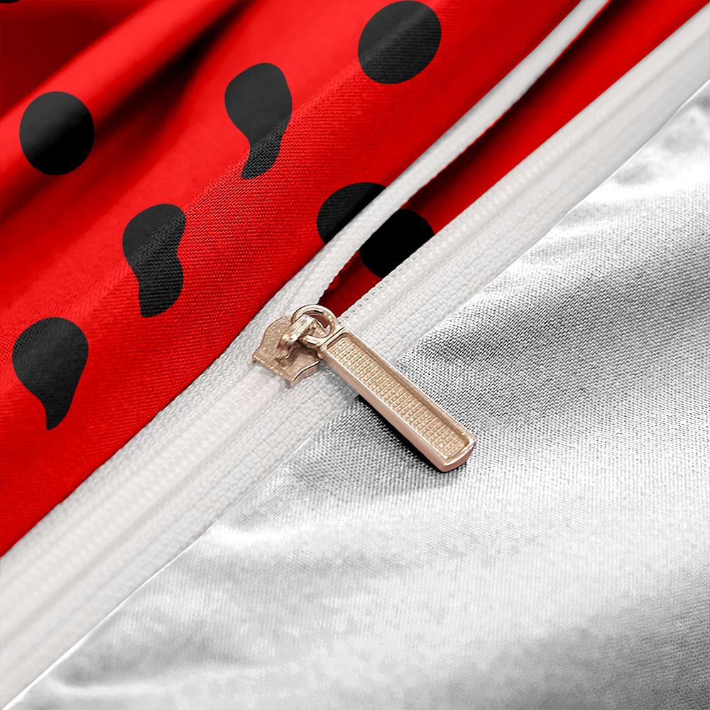 Fashion Stars Ladybug Insects Duvet Cover Set King Queen Double Full Twin Single Size Duvet Cover Pillow Case Bed Linen Set