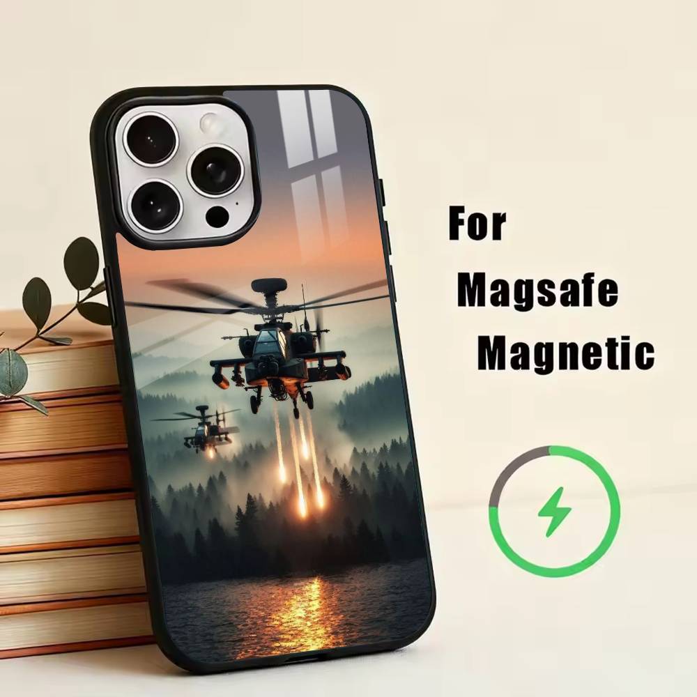 Чехол для телефона H-Helicopter для iPhone17,16,15,14,13,12,11 Plus,Pro Магнитный с Magsafe Беспроводная зарядка
