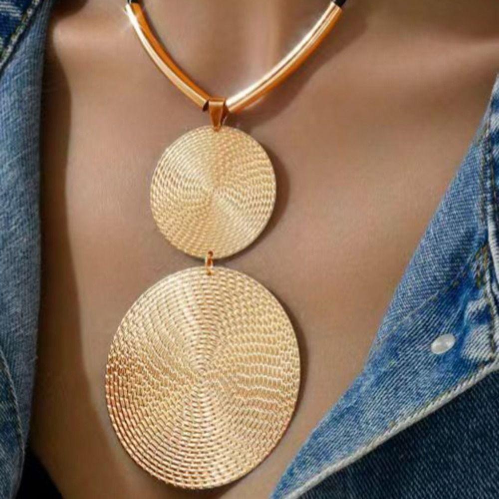 Винтажное ожерелье с подвеской из веревочной цепи, преувеличенное ожерелье, ювелирные изделия, праздничный подарок на вечеринку