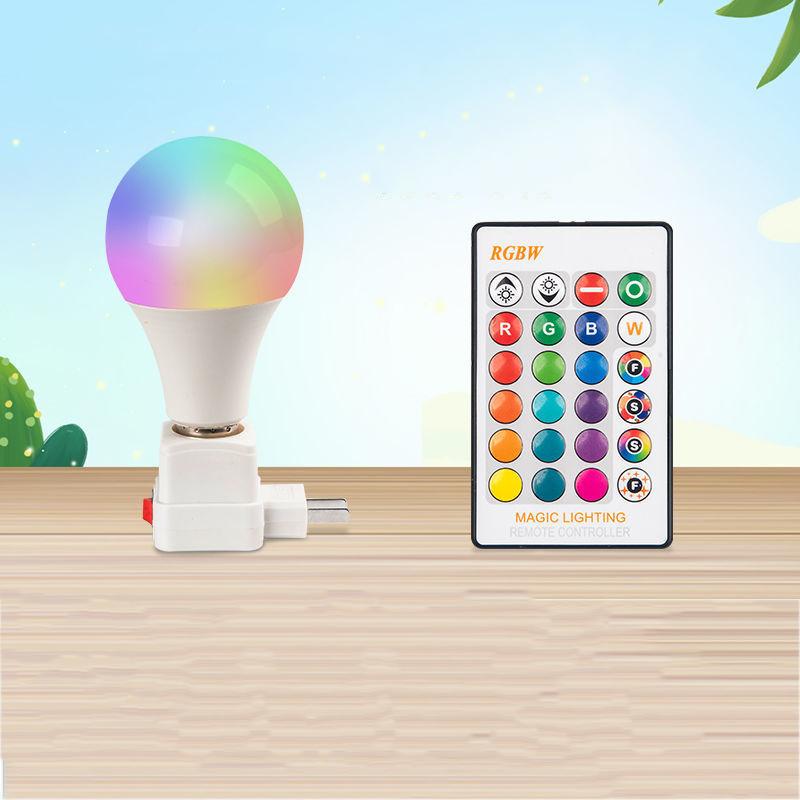 Светодиодная RGB-лампочка E27 80-265 В 10 Вт 15 Вт или 20 Вт с ИК-пультом дистанционного управления 16 цветов 2835 SMD с регулируемой яркостью для умного дома