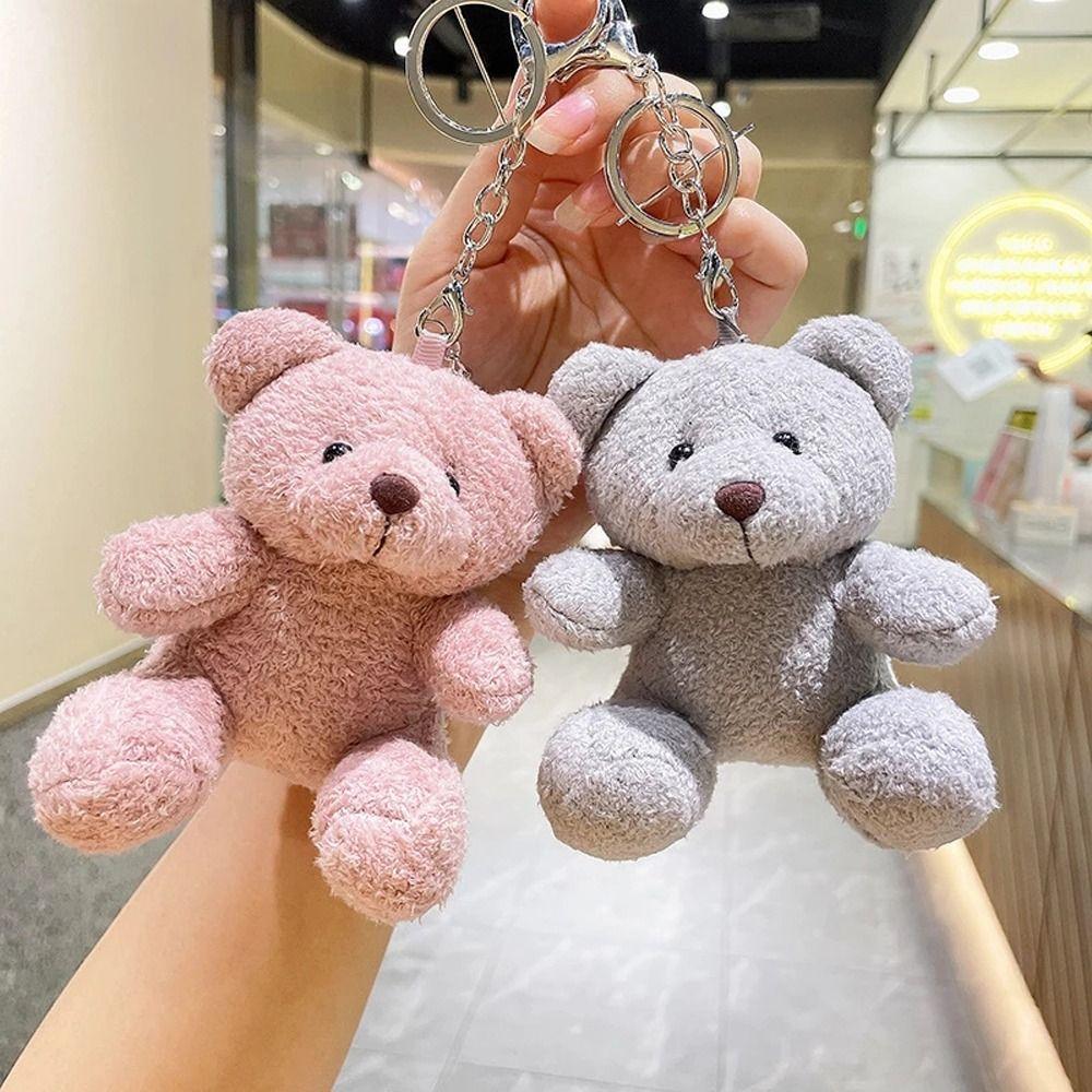 Backpack Pendant Keychain Sitting Bear Plush Doll Bear Plush Keychain Plush Keyring Bear Plush Doll