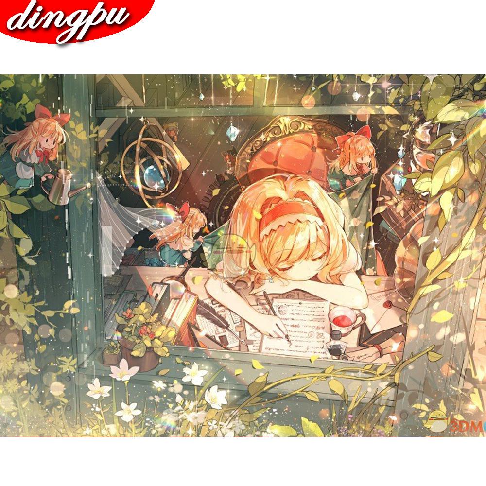 5D DIY Алмазные картины Мультфильм Вышивка Узор 3D Наборы для вышивки крестом Мозаика Картинки Наклейки на стену