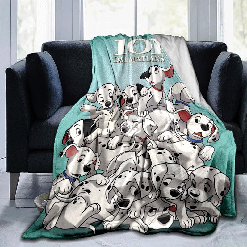 1pc 101 Dalmatians Printing Blanket - Soft, All-Season Throw for Office Blanket, Car, Travel