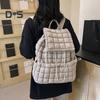 18L Quilted Backpack for Women Puffer Hiker Pack Top Flap Drawstring Backpack Padding Travel Cloud Gym Bag