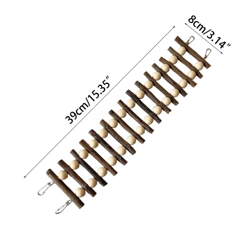 Portable Pet Parrot Training Stand Perch Parrots Bird Swing Toy Ladder Bird Cage Perch Swing Toy with Hook Can Hangings