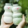 2 шт. бутылки для сока и молока, стакан для питья, подарки Navidad, рождественский снеговик, пластиковая бутылка, милый мультфильм, 500 мл