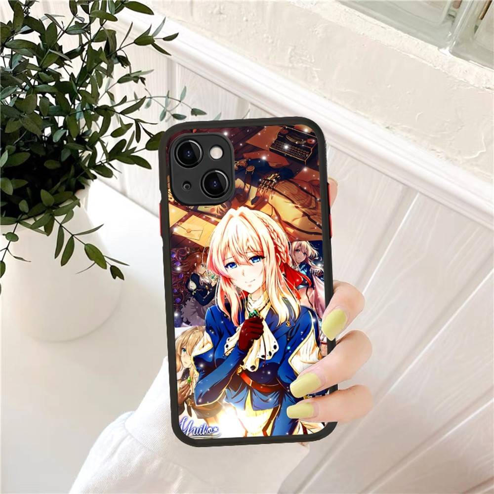 Чехол для телефона Violet Evergarden для iPhone 16 15 14 X XR XS 7 8 Plus 11 12 13 Pro MAX 13mini Матовый противоударный чехол