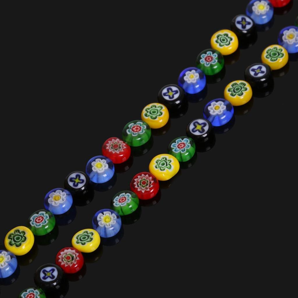 Высококачественные плоские круглые формы, несколько узоров, гладкие стеклянные бусины для украшения ювелирных изделий, изготовление браслетов, ожерелий, серег своими руками