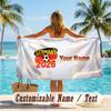 Custom Text Beach Towel, Soft Absorbent Swimming Multi-use TowelGermany national football team