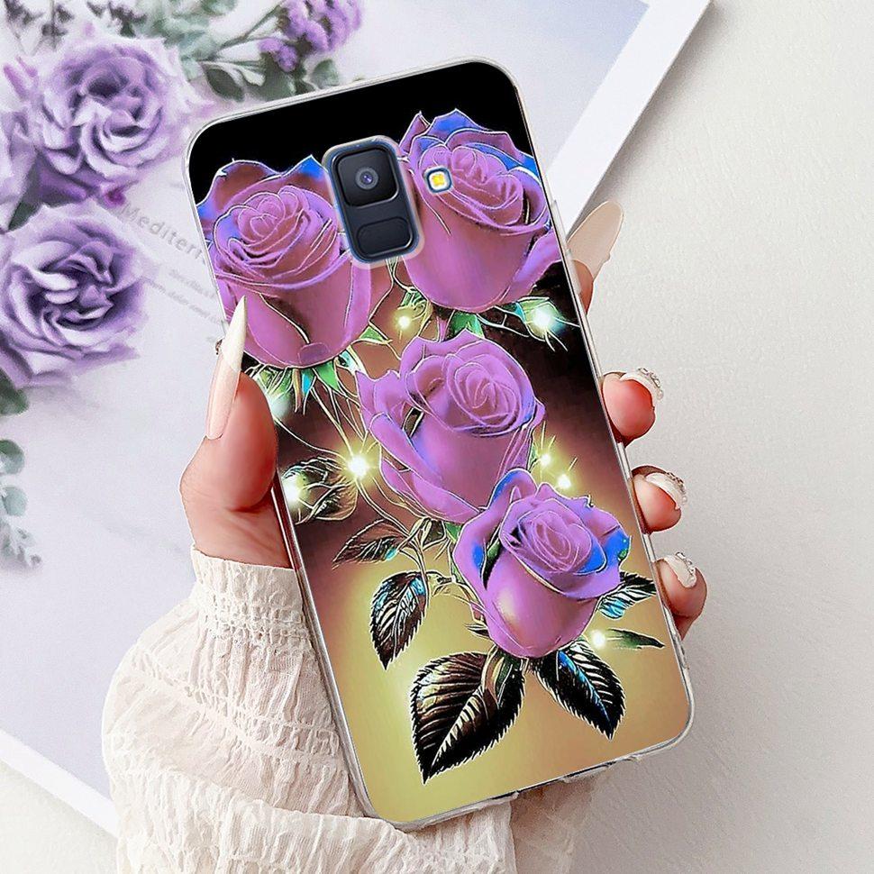 Чехол для Samsung Galaxy A6 2018 Роскошный Расписной Чехол Мягкий Силиконовый Чехол для Телефона Для Samsung A 6 A6 GalaxyA6 2018 Задняя Крышка Coque