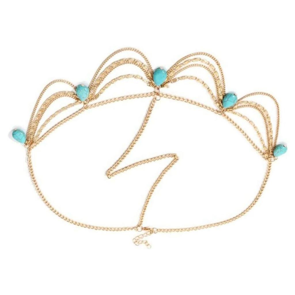 Украшение на голову 21,7 дюйма длиной, золотистого цвета, в стиле ретро, с изысканным блеском, кисточкой, повязка на лоб для женщин, для свадьбы, вечеринки