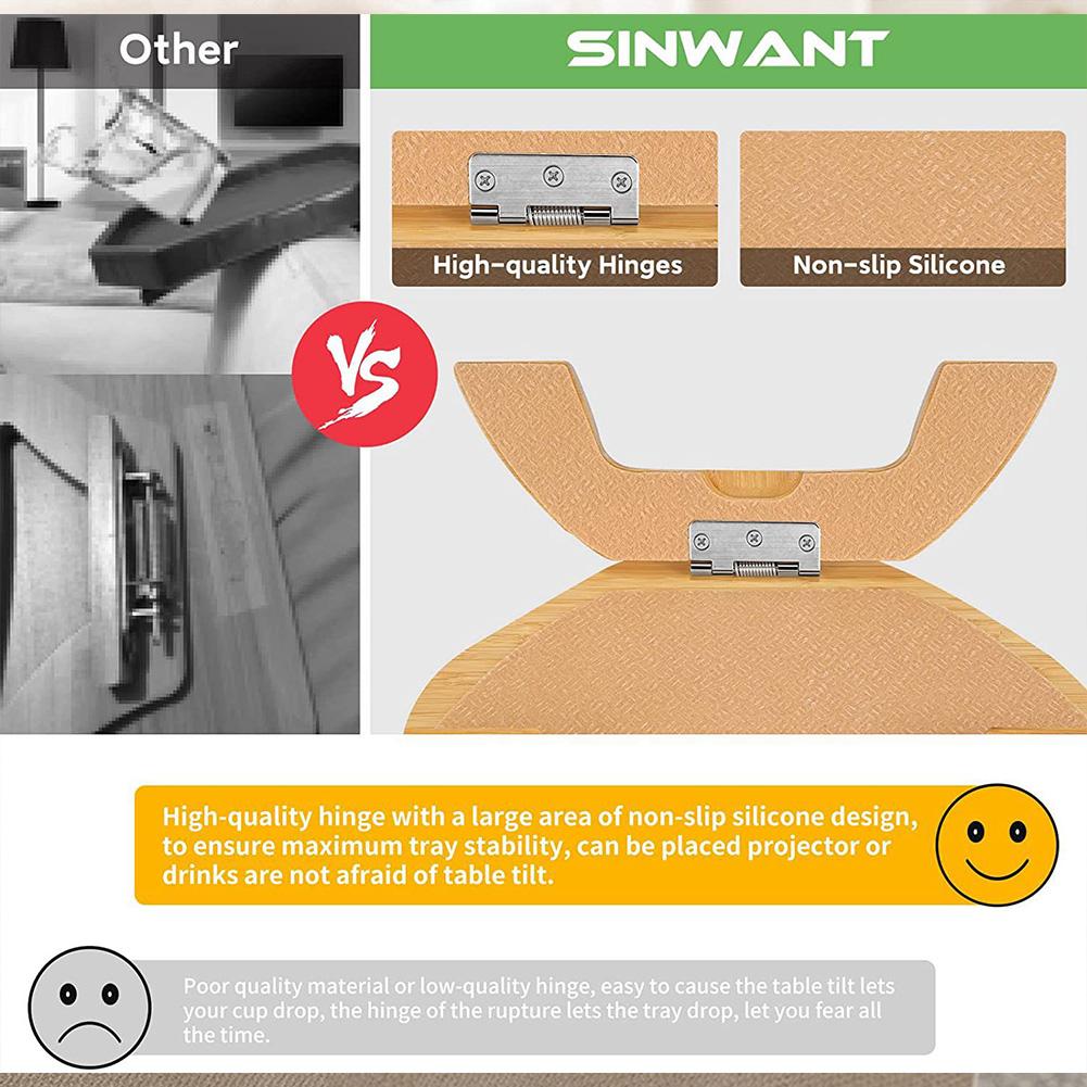 Деревянный поднос для дивана, переносной столик с вращающейся подставкой для телефона для завтрака, многоцелевой поднос для фруктов и закусок на диване