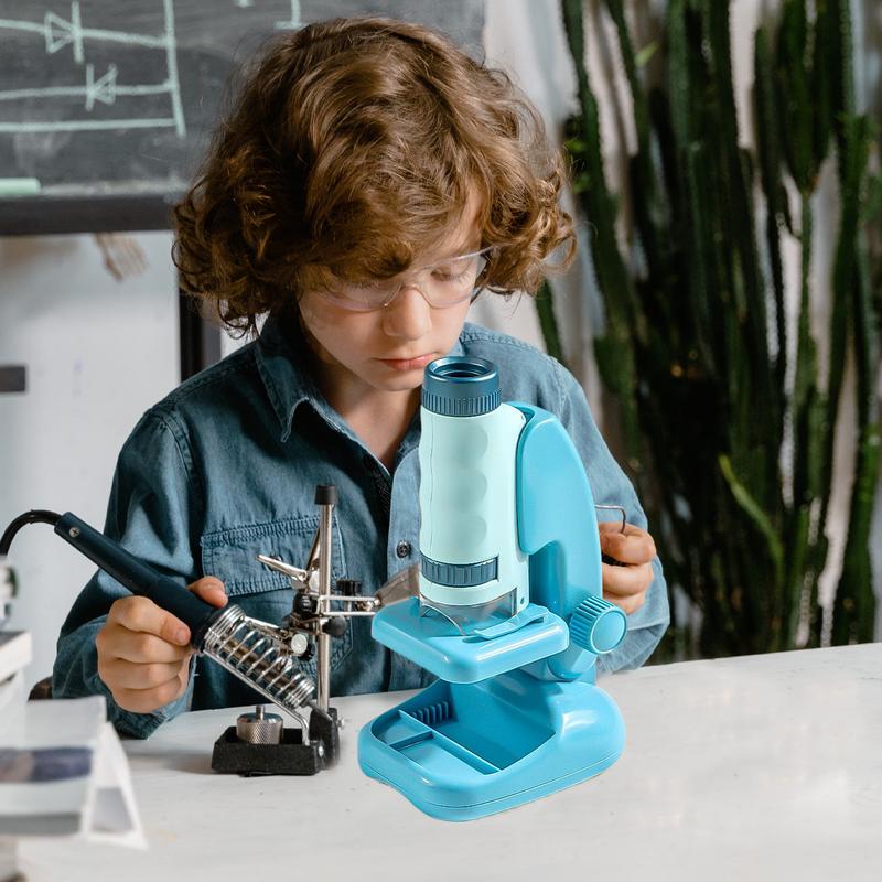 Kids Educational Microscope With Led Light Early Development Learning Science Experiment Toy