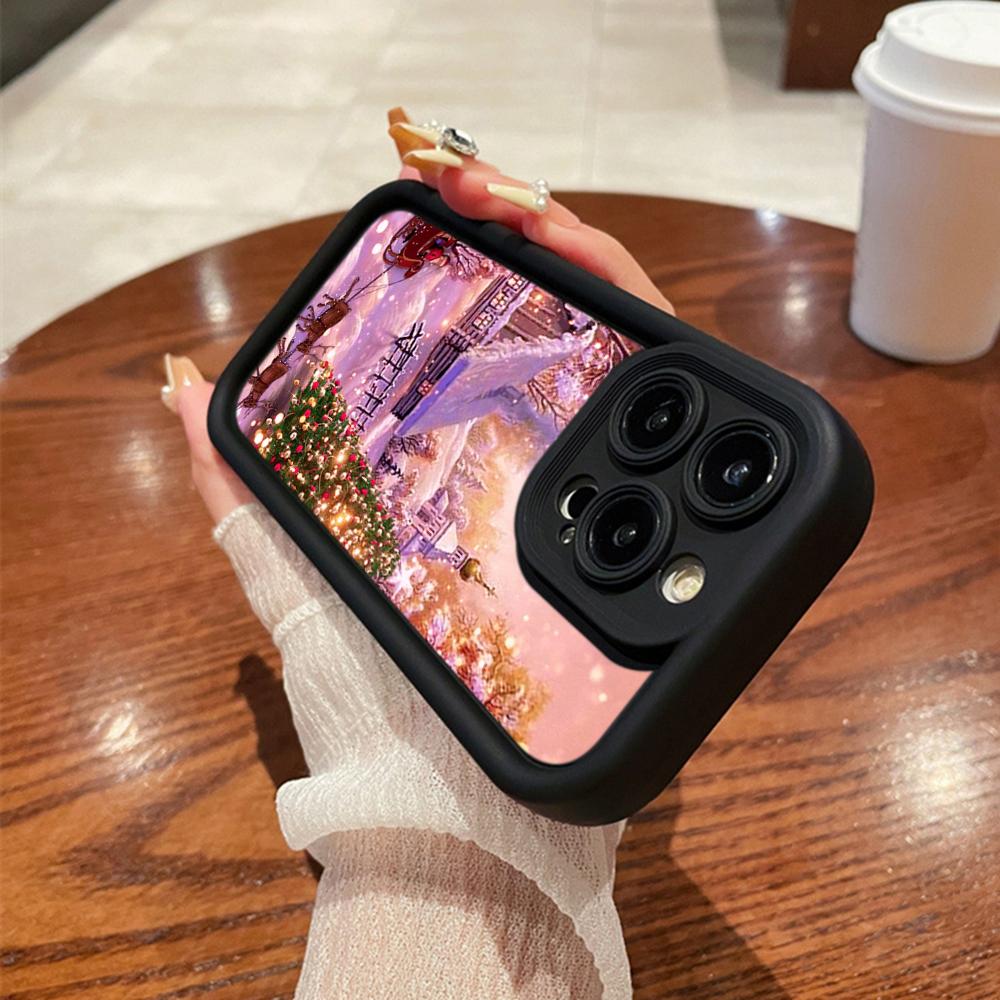N114 Веселого Рождества desig art С Новым годом Мягкие чехлы для телефонов Angel Eyes для iPhone 16 15 14 13 11 Pro Max 8 7 6s Plus 12 XR XS Max Противоударный чехол