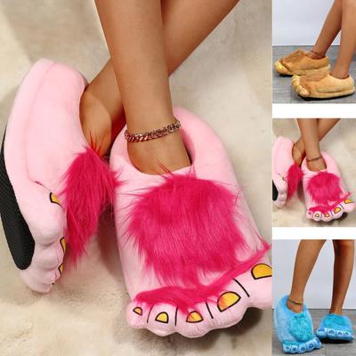 Хлопковые тапочки для любителей теплой обуви, мужские и женские домашние плюшевые тапочки